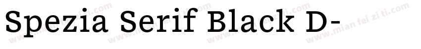 Spezia Serif Black D字体转换